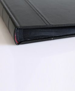Spine View of Black Leather Dry Mount 50 Page