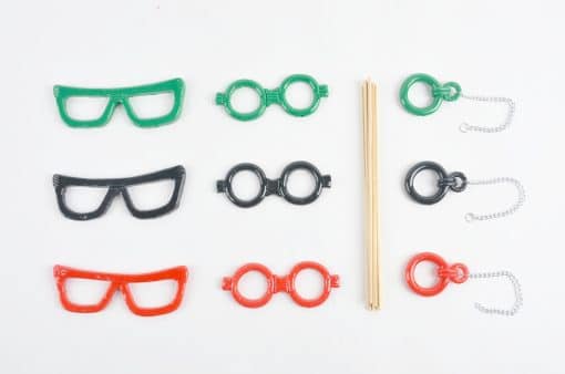 Photobooth Props Resin Glasses On Sticks