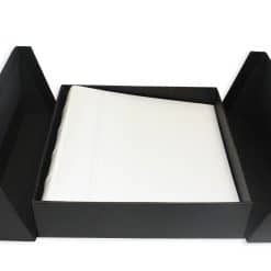 200 Album Presentation Box Open Lying Flat With White Leather Album Inside