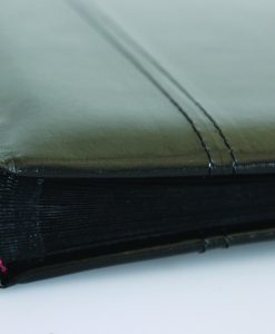 Spine View Of Black Leather Dry Mount Album 50 Page