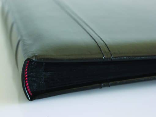 Spine View Of Black Leather Dry Mount Album 50 Page