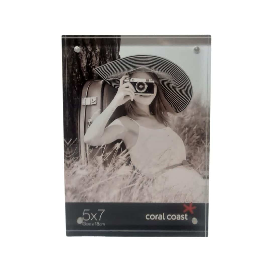 Acrylic Block Frame 5x7" Freestanding Coral Coast Photo Life