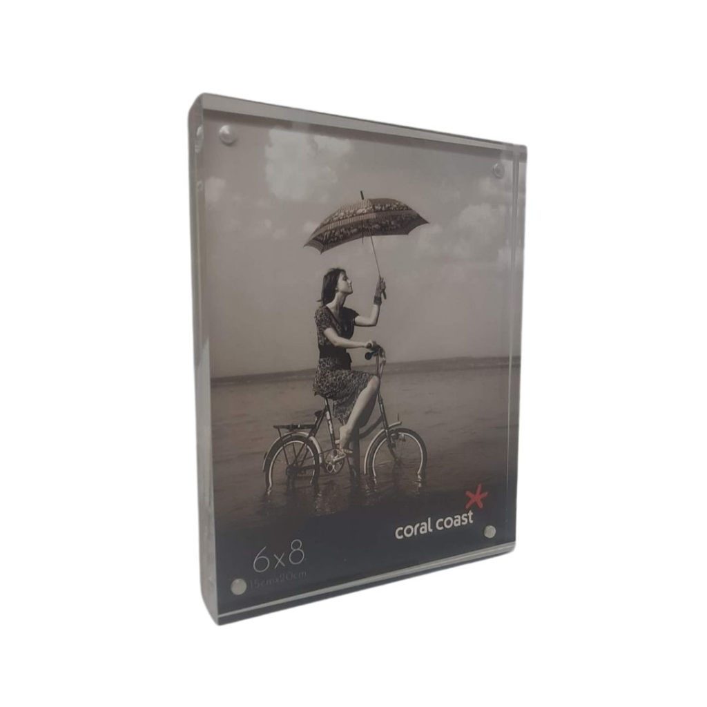 Acrylic Block Frame 6x8" Freestanding Coral Coast Photo Life