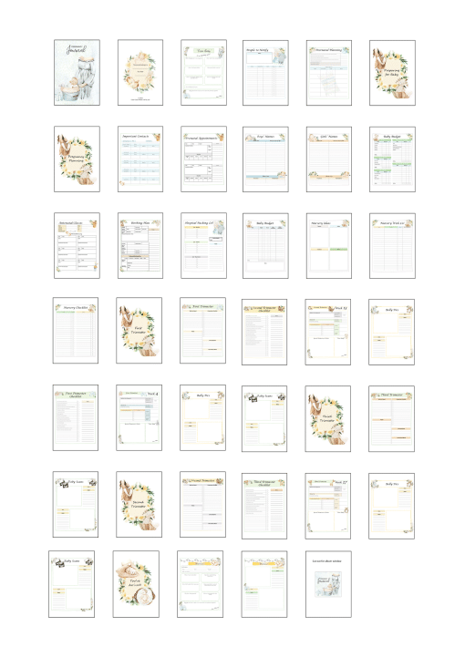 Pregnancy Journal Pages Layout