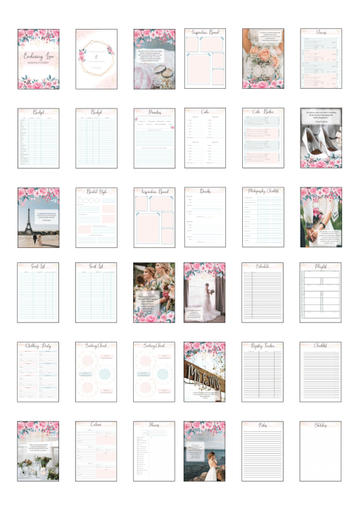 Wedding Planner Print Preview 1 Page