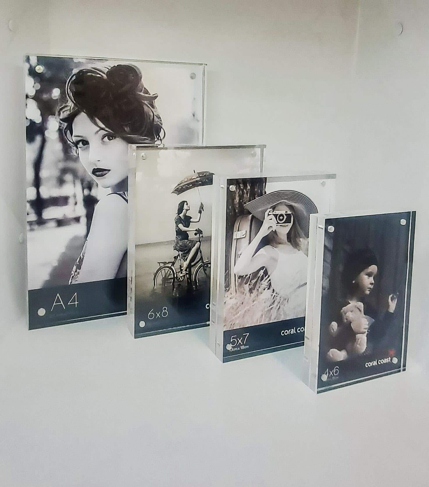 Acrylic Block Frame 6x8" Freestanding Coral Coast Photo Life