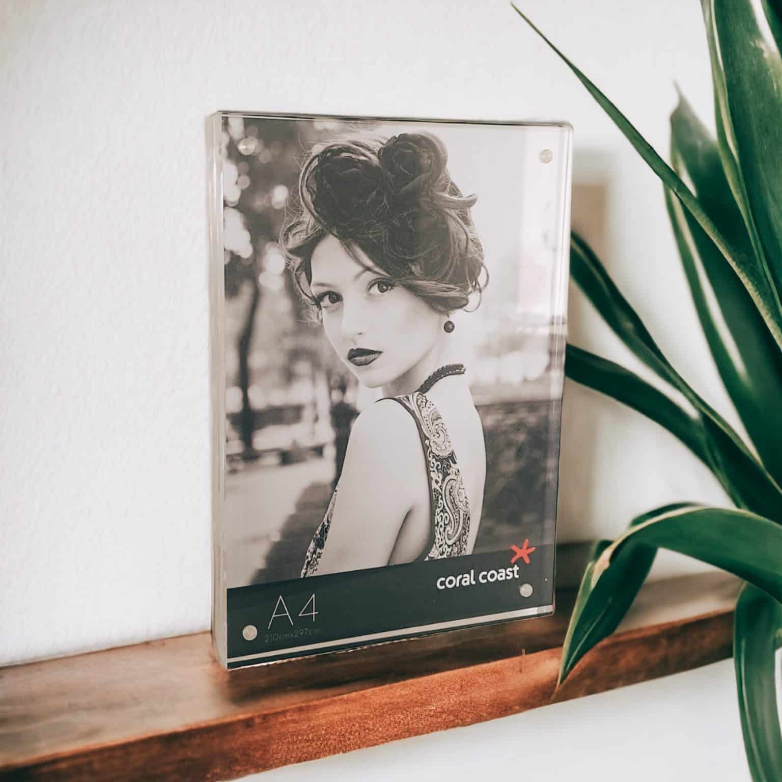 Acrylic Block Frame 6x8" Freestanding Coral Coast Photo Life