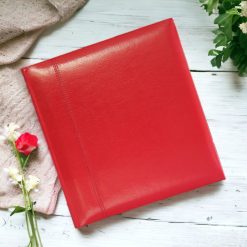 Red Leather Drymount Album 50 Page